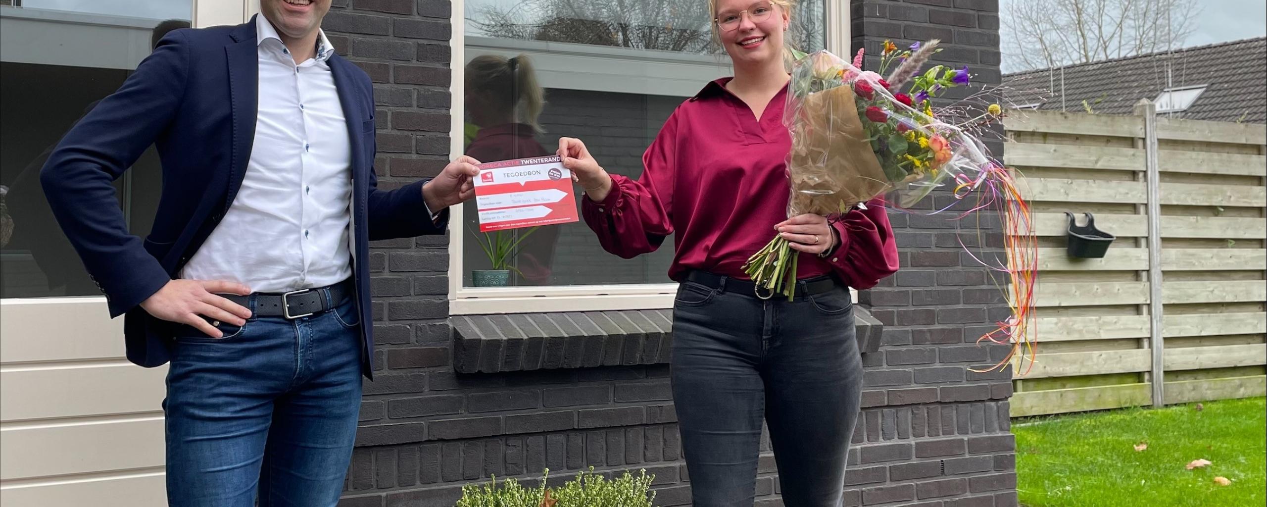 Milou Withaar uit Den ham winnares horeca-actie
